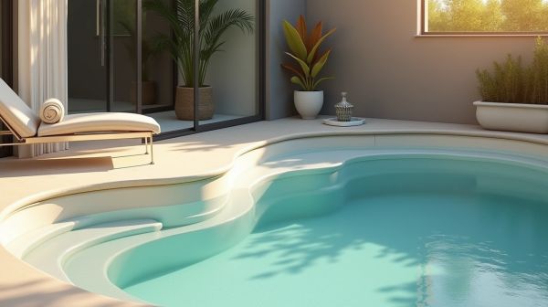 Forme, profondeur, escalier : ce qui différencie deux mini piscines coques