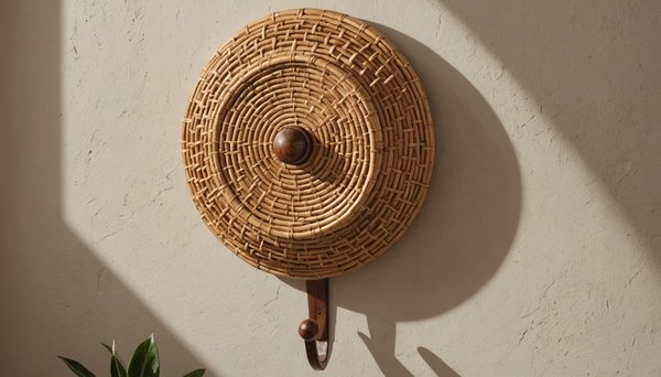 Patère en rotin marocain : l'élégance artisanale pour votre mur